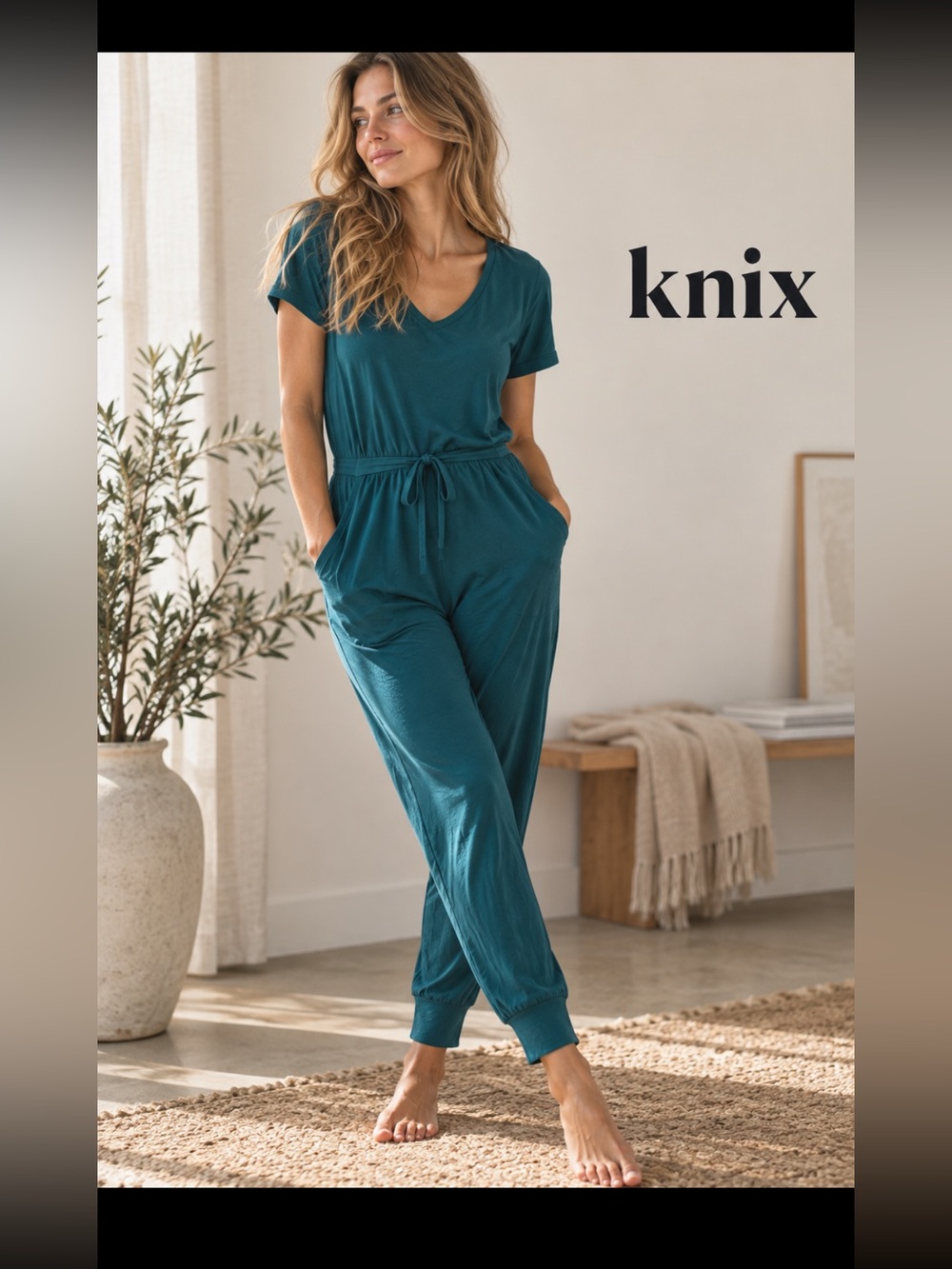KNIX, the Teal green jumpsuit!